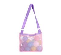 EWUHYFP Mesh Beach Bag Beach Mesh Hollow Bag Sand Totes Shell Collecting Little Girls Boys Vacation Playing Lightweight Shoulder(Pink)