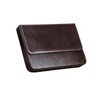 EWUHYFP Pen Case Leather 12 Slots Fountain Pen Case Box Office School Stationery Storage Pouch Holder with Removable Tray(Oil Coffee)