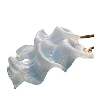 EWUHYFP Real/Imitation Silk 1pair Belly Dance Veil Fans Handmade Dyed Performance Dancing Natural(Gold,120x90cm Real Silk)