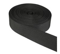 EWUHYFP Webbing 6M*25mm Colorful PP Webbing Strap Ribbon Band Tape Dog Collar Harness Backpack Bag Belt DIY Sewing Accessories DIY(Black)