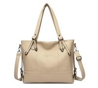 EWUHYFP Women's Soft Leather Tote Bag Ladies' Tote Bag Versatile Large-capacity Soft Leather Single-shoulder Shopping(WHITE)