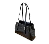 EWUHYFP Women's Soft Leather Tote Bag Women's Handbag Novelty Vintage Tote PU Leather Shoulder Flap Underarm Bag For Ladies Shopping(Black)