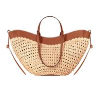 EWUHYFP Woven Bag Large Capacity Straw Bag Hollow Woven Women's Dumpling Summer Vocation Beach Shoulder Handbag