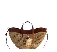 EWUHYFP Woven Bag Women Straw 2in1 Woven Bag Adjustable Strap Armpit Large Capacity Dumpling Shoulder For Summer Beach Bucket