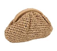 EWUHYFP Woven Bag Women Straw Woven Bag Chain Strap Shoulder Large Capacity Dumpling Solid Color For Outdoor Travel