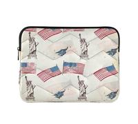 Ewusp American Culture Pattern Laptop Sleeve 16 Inch Protective Laptop Case Waterproof Shockproof Briefcase Carrying Bag for Computer Notebook Table, 40x30x2 cm