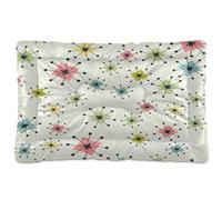 Ewusp Atomic Stars Calming Dog Bed for Small Medium Large Dogs Washable Dog Crate Mattress Soft and Cozy Pet Bed Floor Pad with Anti-Slip Bottom 91x60x6 cm