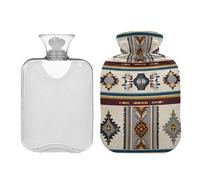 Ewusp Aztec Hot Water Bottle with Cover, 1L Hot Water Bag for Neck Shoulder Pain Relief, Menstrual Cramps, Hand Feet Warmer, Hot Compress and Cold Therapy