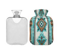 Ewusp Aztec Hot Water Bottle with Cover, 1L Hot Water Bag for Neck Shoulder Pain Relief, Menstrual Cramps, Hand Feet Warmer, Hot Compress and Cold Therapy