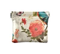 Ewusp Birds Flowers Coin Purse for Women Girls PU Leather Waller Squeeze Coin Pouch Portable Change Purse Travel Organiser Bag