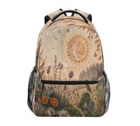 Ewusp Boho Sun Moon Travel Backpack for Men and Women Lightweight College Laptop Backpack Business Computer Bag Shoulder Bag Casual Daypack