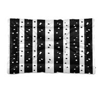 Ewusp Bold Black Stripes Calming Dog Bed for Small Medium Large Pets Washable Dog Crate Mattress Soft and Cozy Pet Bed Floor Pad with Anti-Slip Bottom 91x60x6 cm