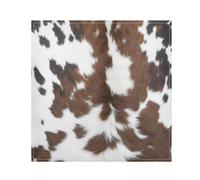 Ewusp Brown Print Cow Washable Cloth Napkins 50x50 cm Absorbent & Reusable Dinner Napkins for Wedding Party Dining Banquet, 6 Pack