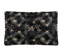 Ewusp Brush Strokes Stars Doodles Calming Dog Bed for Small Medium Large Pets Washable Dog Crate Mattress Soft and Cozy Pet Bed Floor Pad with Anti-Slip Bottom 91x60x6 cm