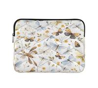 Ewusp Butterfly Flowers Laptop Sleeve 16 Inch Protective Laptop Case Waterproof Shockproof Briefcase Carrying Bag for Computer Notebook Table, 40x30x2 cm