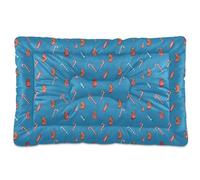 Ewusp Candy Canes and Stocks Calming Dog Bed for Small Medium Large Pets Washable Dog Crate Mattress Soft and Cozy Pet Bed Floor Pad with Anti-Slip Bottom 91x60x6 cm