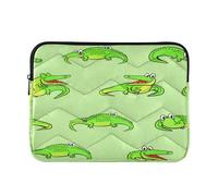 Ewusp Cartoon Crocodiles Laptop Sleeve 16 Inch Protective Laptop Case Waterproof Shockproof Briefcase Carrying Bag for Computer Notebook Table, 40x30x2 cm