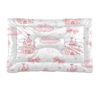 Ewusp Castles Clouds Calming Dog Bed for Small Medium Large Pets Washable Dog Crate Mattress Soft and Cozy Pet Bed Floor Pad with Anti-Slip Bottom 60x46x4.5 cm