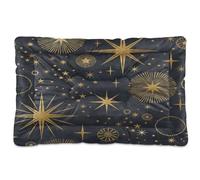 Ewusp Celestial Calming Dog Bed for Small Medium Large Dogs Washable Dog Crate Mattress Soft and Cozy Pet Bed Floor Pad with Anti-Slip Bottom 60x46x4.5 cm