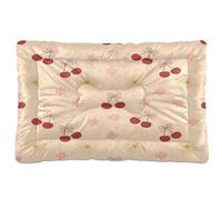 Ewusp Cherry and Stars Calming Dog Bed for Small Medium Large Pets Washable Dog Crate Mattress Soft and Cozy Pet Bed Floor Pad with Anti-Slip Bottom 91x60x6 cm