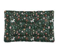 Ewusp Christmas Elements Calming Dog Bed for Small Medium Large Pets Washable Dog Crate Mattress Soft and Cozy Pet Bed Floor Pad with Anti-Slip Bottom 91x60x6 cm