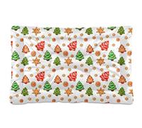 Ewusp Christmas Elements Calming Dog Bed for Small Medium Large Pets Washable Dog Crate Mattress Soft and Cozy Pet Bed Floor Pad with Anti-Slip Bottom 91x60x6 cm