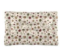 Ewusp Christmas Snowflakes Calming Dog Bed for Small Medium Large Pets Washable Dog Crate Mattress Soft and Cozy Pet Bed Floor Pad with Anti-Slip Bottom 91x60x6 cm