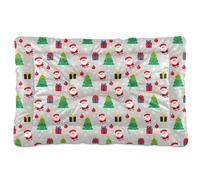 Ewusp Christmas Trees Calming Dog Bed for Small Medium Large Pets Washable Dog Crate Mattress Soft and Cozy Pet Bed Floor Pad with Anti-Slip Bottom 91x60x6 cm