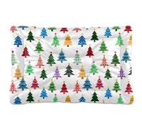Ewusp Christmas Trees Calming Dog Bed for Small Medium Large Pets Washable Dog Crate Mattress Soft and Cozy Pet Bed Floor Pad with Anti-Slip Bottom 60x46x4.5 cm