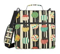 Ewusp Colorful Ball 3 Ring Zipper Binder with Handle & Shoulder Strap 1.5 Inch Expanding File Folder Multi-Pocket Organizer Holds 500 Sheets for School Office