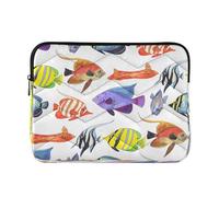 Ewusp Colorful Tropical Fish Laptop Sleeve 14 Inch Protective Laptop Case Waterproof Shockproof Briefcase Carrying Bag for Computer Notebook Tablet 34x26x2 cm