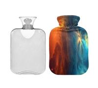 Ewusp Colourful Milky Way Hot Water Bottle with Cover, 1L Hot Water Bag for Neck Shoulder Pain Relief, Menstrual Cramps, Hand Feet Warmer, Hot Compress and Cold Therapy