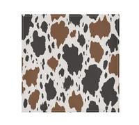 Ewusp Cow Print Washable Cloth Napkins 50x50 cm Absorbent & Reusable Dinner Napkins for Wedding Party Dining Banquet, 4 Pack