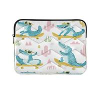 Ewusp Crocodiles Laptop Sleeve 16 Inch Protective Laptop Case Waterproof Shockproof Briefcase Carrying Bag for Computer Notebook Table, 40x30x2 cm