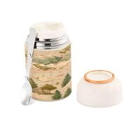 Ewusp Cute Dragon Food Flask for Adults 500ml Stainless Steel Double Walled Vacuum Insulated Food Jar with Folding Spoon BPA Free Leakproof Soup Container