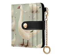 Ewusp Cute Ducks Wallets for Women PU Leather RFID Blocking Clutch Wallet Bifold Compact Ladies Purse with Zipper Coin Pocket & ID Window