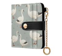 Ewusp Cute Ducks Wallets for Women PU Leather RFID Blocking Clutch Wallet Bifold Compact Ladies Purse with Zipper Coin Pocket & ID Window