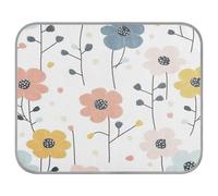 Ewusp Cute Flowers Dog Cooling Mat 50x70 cm Scratch-Resistant Pet Cool Mat Self Cool Ice Silk Bed Pad Summer Cooling Sleeping Pad for Dogs & Cats