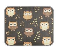Ewusp Cute Owls Dog Cooling Mat 50x70 cm Scratch-Resistant Pet Cool Mat Self Cool Ice Silk Bed Pad Summer Cooling Sleeping Pad for Dogs & Cats