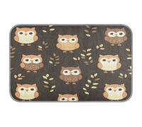 Ewusp Cute Owls Dog Cooling Mat 60x98 cm Scratch-Resistant Pet Cool Mat Self Cool Ice Silk Bed Pad Summer Cooling Sleeping Pad for Dogs & Cats