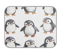 Ewusp Cute Penguins Dog Cooling Mat 50x70 cm Scratch-Resistant Pet Cool Mat Self Cool Ice Silk Bed Pad Summer Cooling Sleeping Pad for Dogs & Cats