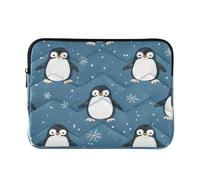 Ewusp Cute Penguins Laptop Sleeve 16 Inch Protective Laptop Case Waterproof Shockproof Briefcase Carrying Bag for Computer Notebook Table, 40x30x2 cm