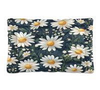 Ewusp Daisy Calming Dog Bed for Small Medium Large Pets Washable Dog Crate Mattress Soft and Cozy Pet Bed Floor Pad with Anti-Slip Bottom 91x60x6 cm