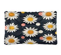 Ewusp Daisy Calming Dog Bed for Small Medium Large Pets Washable Dog Crate Mattress Soft and Cozy Pet Bed Floor Pad with Anti-Slip Bottom 91x60x6 cm