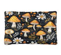 Ewusp Daisy Mushroom Calming Dog Bed for Small Medium Large Pets Washable Dog Crate Mattress Soft and Cozy Pet Bed Floor Pad with Anti-Slip Bottom 60x46x4.5 cm