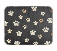 Ewusp Dog Paws Dog Cooling Mat 50x70 cm Scratch-Resistant Pet Cool Mat Self Cool Ice Silk Bed Pad Summer Cooling Sleeping Pad for Dogs & Cats