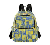 Ewusp Dotted Abstract Square Mini Backpack Purse for Women, Quilted Small Fashion Backpacks Lightweight Casual Travel Daypack