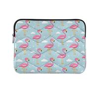 Ewusp Flamingo Laptop Sleeve 14 Inch Protective Laptop Case Waterproof Shockproof Briefcase Carrying Bag for Computer Notebook Tablet 34x26x2 cm