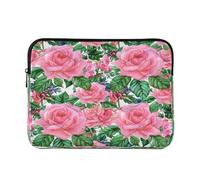 Ewusp Floral Roses Laptop Sleeve 14 Inch Protective Laptop Case Waterproof Shockproof Briefcase Carrying Bag for Computer Notebook Tablet 34x26x2 cm