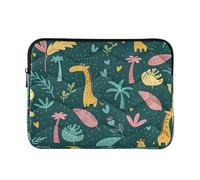 Ewusp Giraffe Palm Laptop Sleeve 14 Inch Protective Laptop Case Waterproof Shockproof Briefcase Carrying Bag for Computer Notebook Tablet 34x26x2 cm